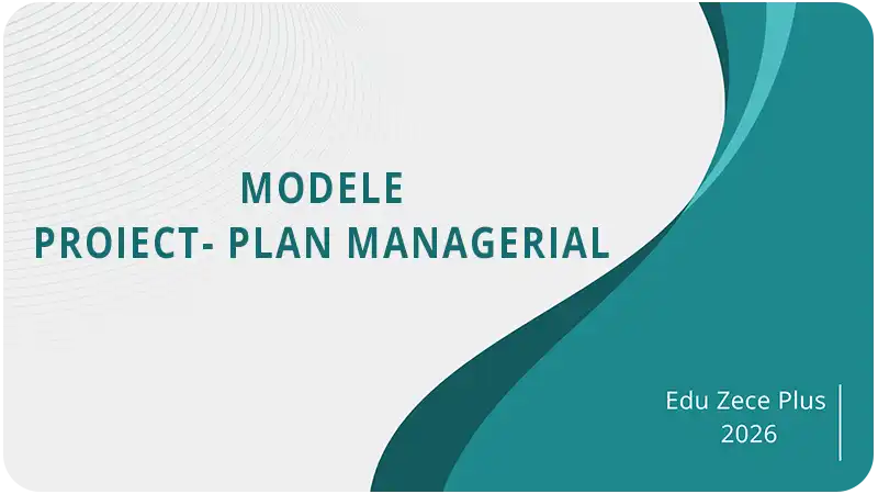 Modele Proiect-plan managerial