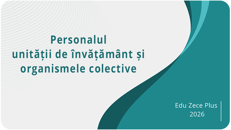 Personalul unității de învățământ